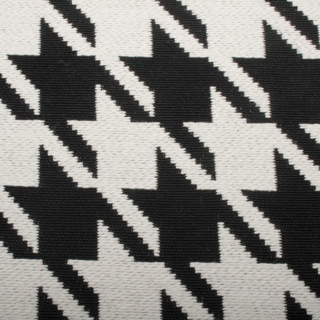 Photographie d'un tissu Jacquard Pied De Coq Noir/blanc