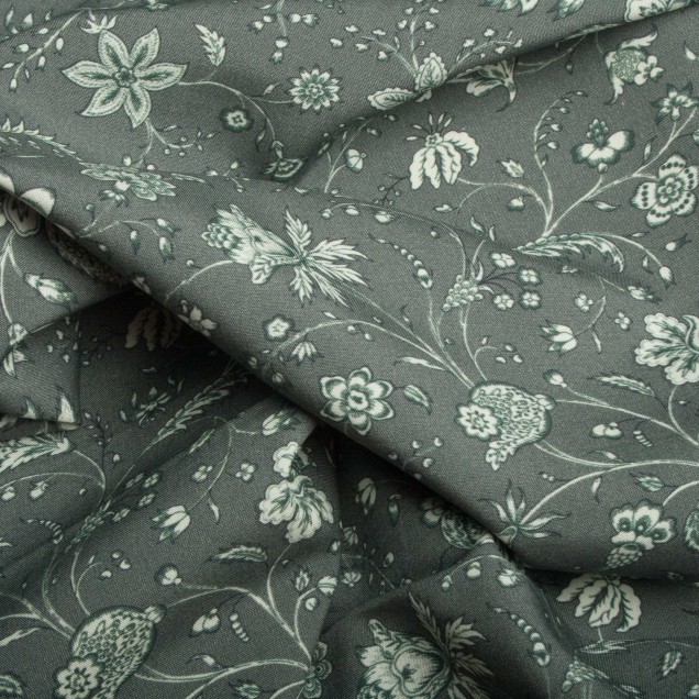 Photographie d'un tissu Viscose Sari Vert