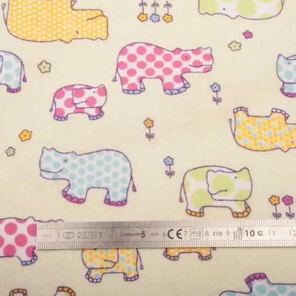 Flanelle De Coton Hippo Vert