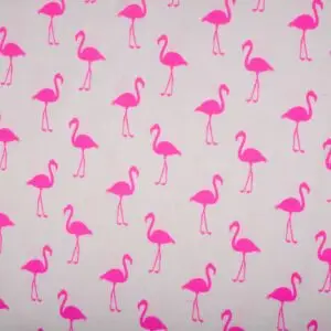 Tissus Jersey Flamant Rose Fluo