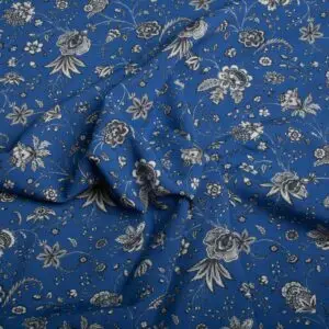 Tissus Viscose Sari Cobalt