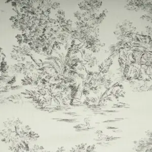 Tissus Toile Jouy Jacquard Anthracite