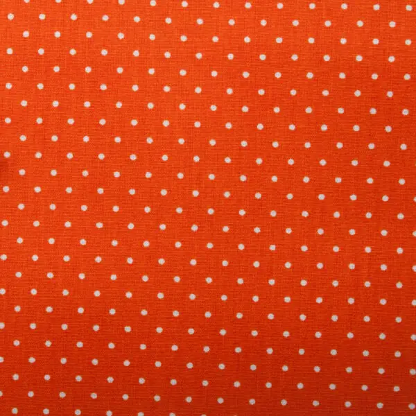 Tissus coton pois orange