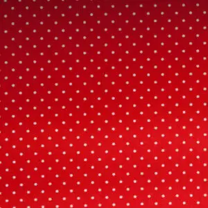 Tissus coton pois rouge