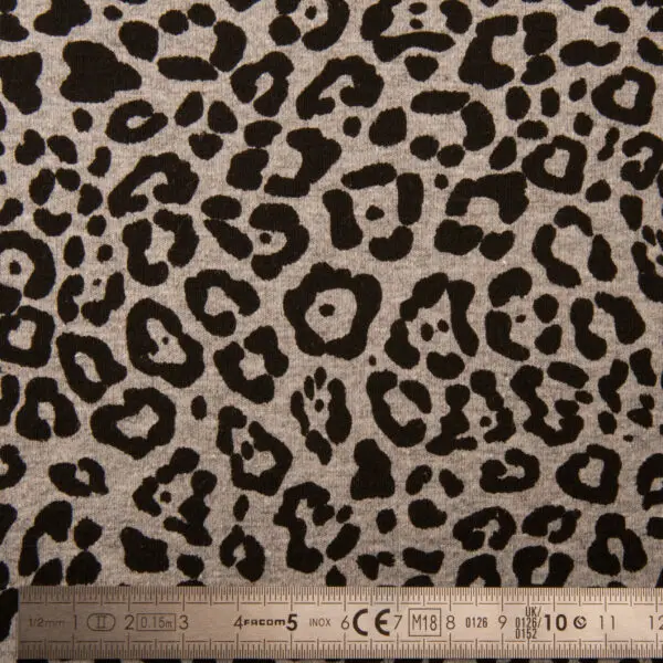 Jersey De Coton Leopard Gris – Image 3