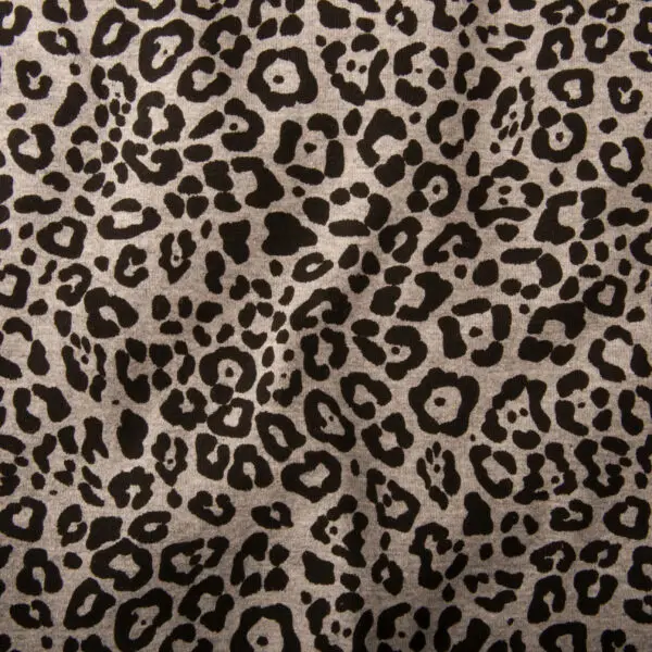 Jersey De Coton Leopard Gris