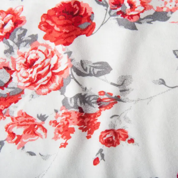 Jersey Viscose Bouquet / Roses Ecru – Image 2