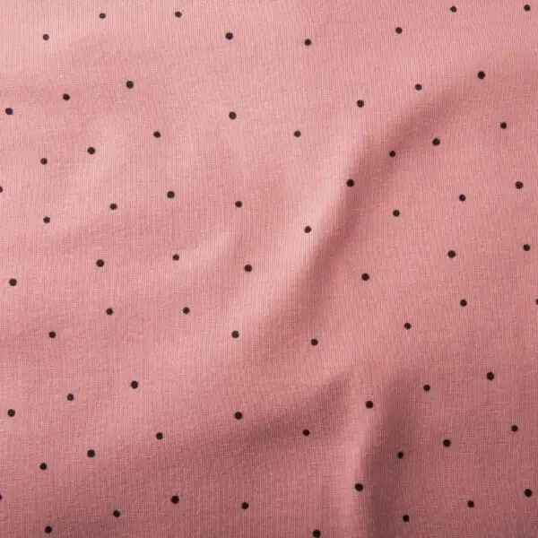 Jersey De Coton Petits Pois Rose