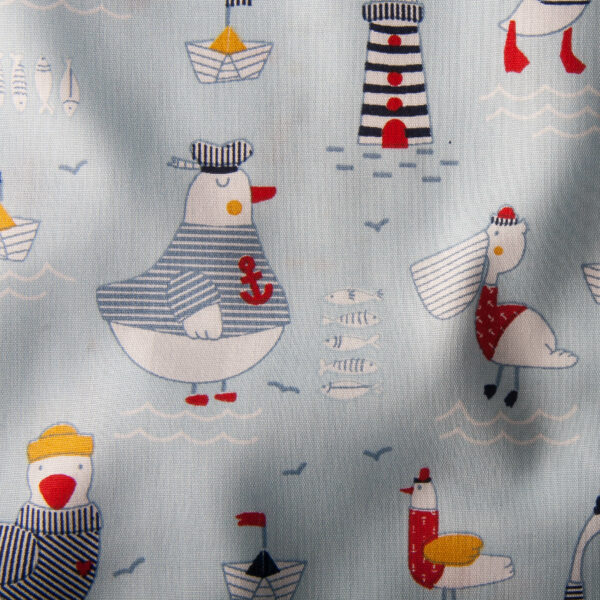 Coton Bord De Mer Poppy Bleu Ciel – Image 2