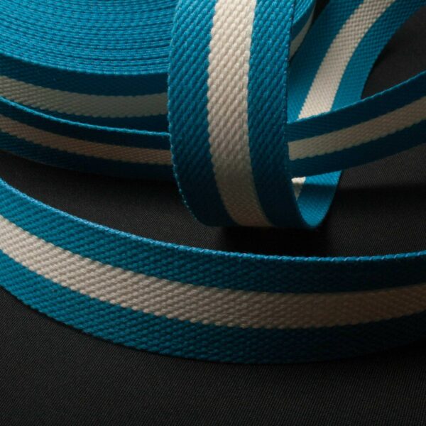 Sangle Raye Turquoise/ecru