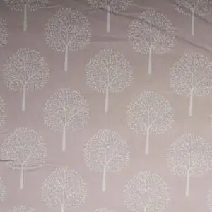 Tissus Voile Coton Arbres Rose