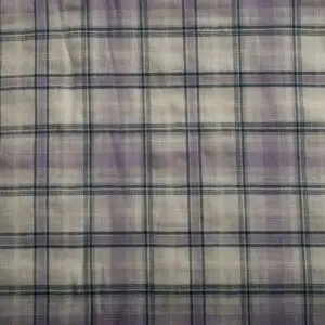 Tissus Voile coton tartan parme