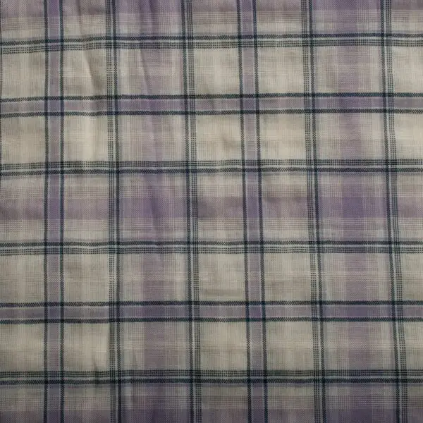 Tissus Voile coton tartan parme