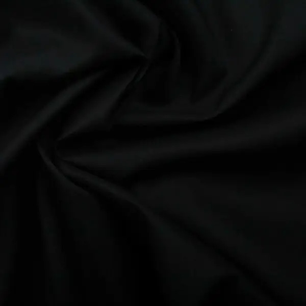 Voile De Coton Uni Noir – Image 2