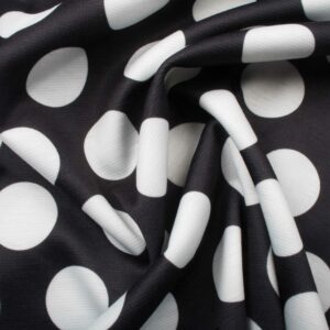 Tissus Jersey Viscose Pois Blanc