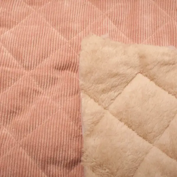 Tissus Matelassé Velours Fourrures Rose – Image 3