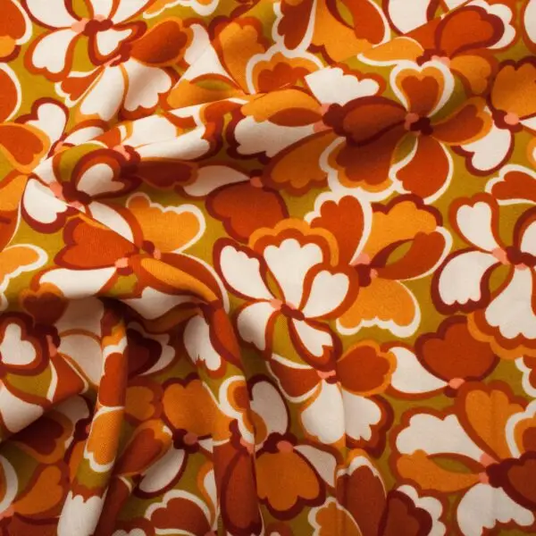 tissu viscose marigold kaki – Image 2