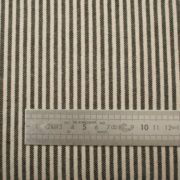 Tissus tissé teint simone noir – Image 3