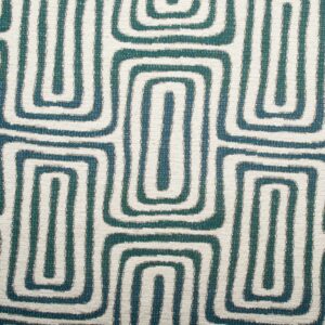 Tissus ameublement jacquard motif turquoise