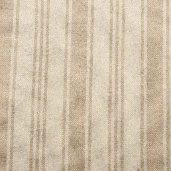 Tissus tissé teint grosses rayures beige