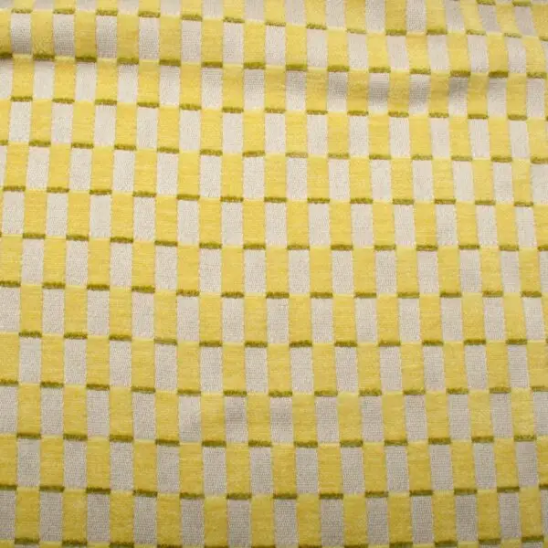 Tissus ameublement jacquard rectangles vert