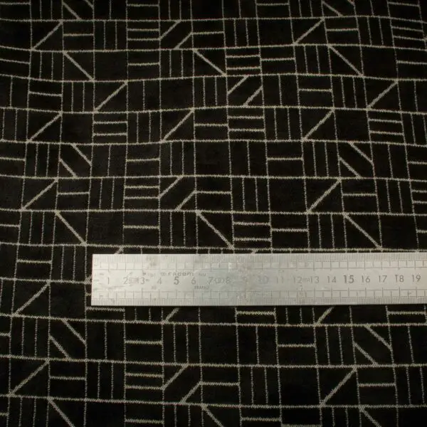 Tissus ameublement jacquard mandéon noir – Image 5