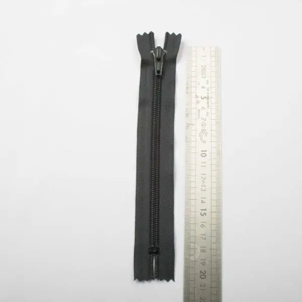 Fermeture éclaire spirale noir 20cm – Image 2