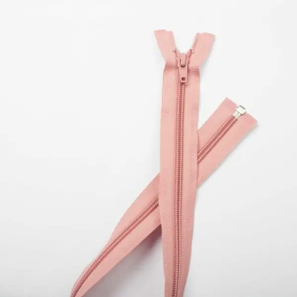 Fermeture éclaire spirale rose 55cm – Image 2