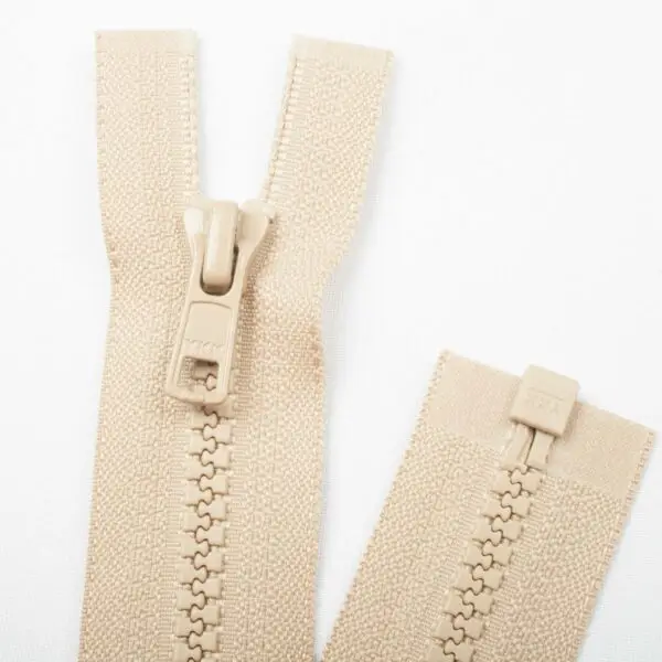 Fermeture éclaire moulé taupe 25cm – Image 3