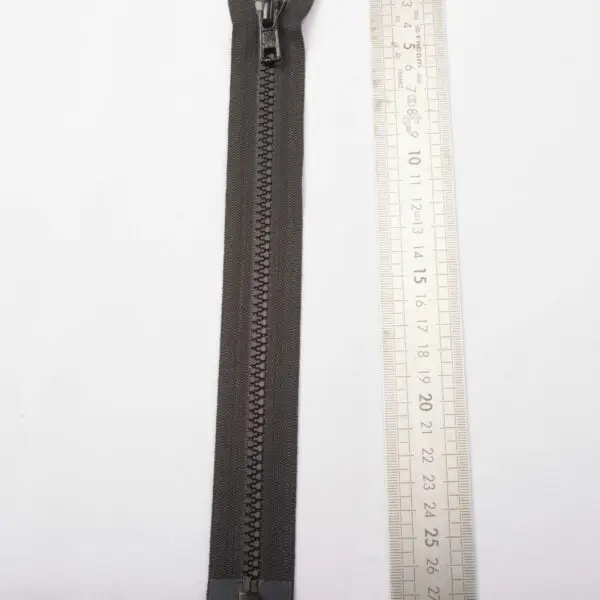 Fermeture éclaire moulé noir 25cm – Image 2