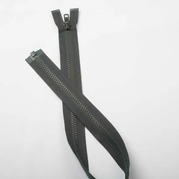 Fermeture éclaire moulé noir 60cm – Image 2