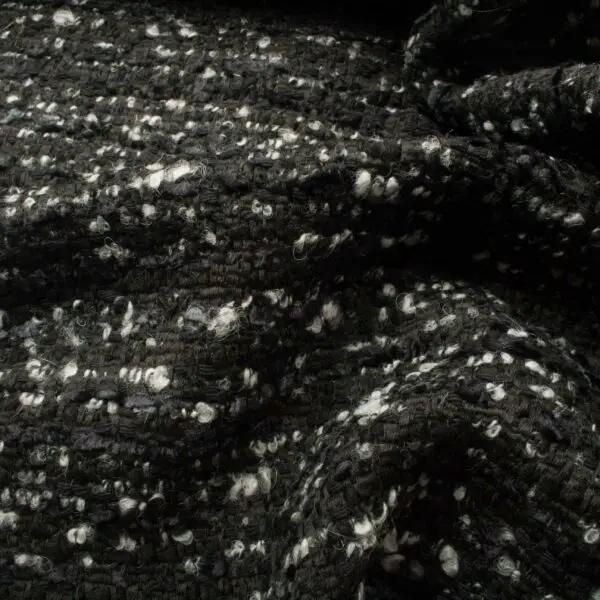 Tissus tweed noir et blanc – Image 2