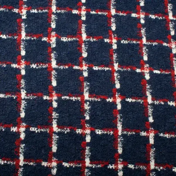Tissus Tweed Marine blanc