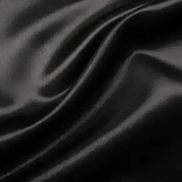 Tissus Satin polyester noir – Image 2