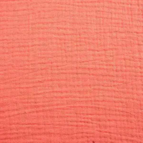 Tissus double gaze corail