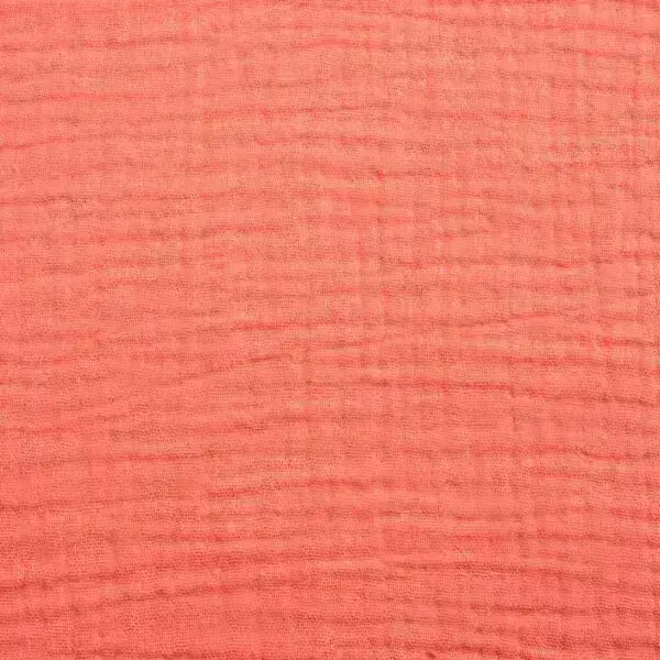 Tissus double gaze corail – Image 2