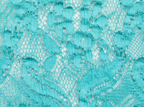 Tissus Dentelle de Caudry Bleu Turquoise – Image 3
