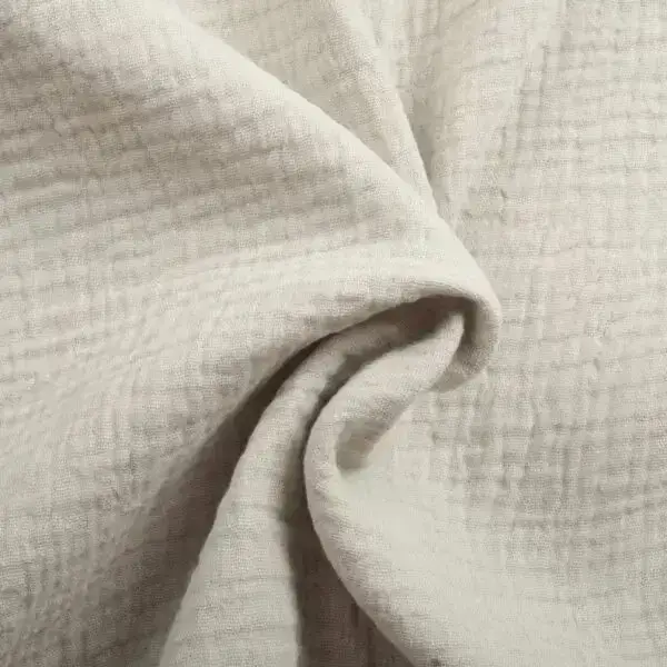 Tissus Double Gaze Gris Clair – Image 2
